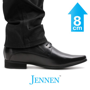 Mr. Parkinson Black 8cm | 3.2 inches Taller Wedding Shoes Men