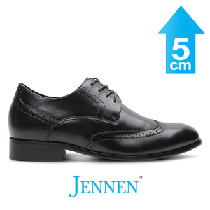 Mr. Purcell Black 5cm | 2 inches Taller Wedding Shoes For Men