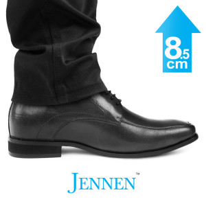 Mr. Saint-Saens Black 8.5cm | 3.4 inches Taller Black Elevator Shoes