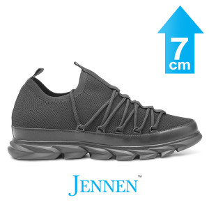 Mr. Tzu Grey  7cm | 2.8 inches Light Weight Casual Shoes with Lifts for Men
