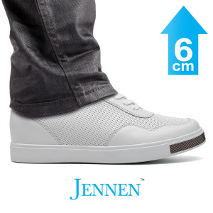 Mr. Nadal 6cm | 2.4 inches Taller White Classic Leather Sneakers