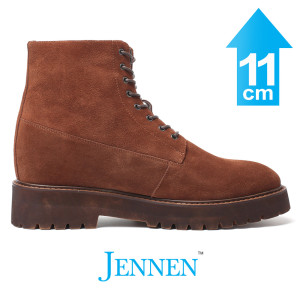 Brown Suede 11cm Height Lifting Boots