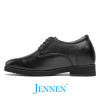 Black Business Shoes with 10cm Hidden Lifts for Men