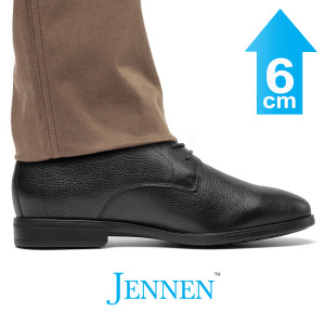 6cm height increasing black shoes