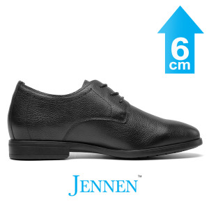 6cm height increasing black shoes
