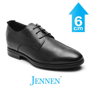 Mr. Kennedy 6cm | 2.4 inches Taller Black Lace Up Dress Shoes for Men