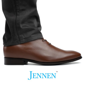 Brown Formal Elevator Shoes for Men