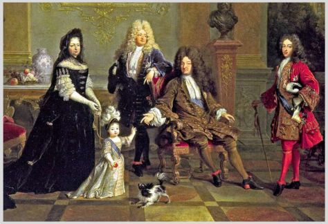 King Louis XIV with family