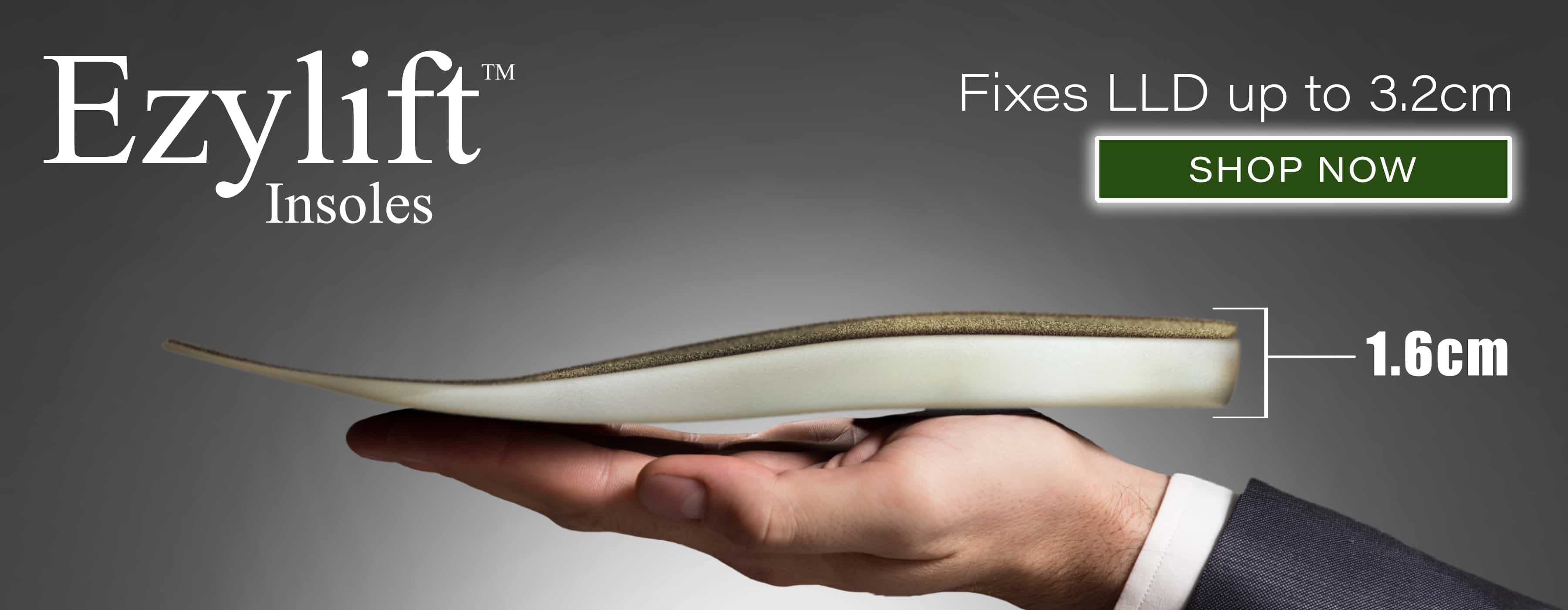 Ezylift Insoles | Fixes LLD up to 3.2cm | JENNEN shoes